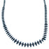 Hematite Genuine Sterling Silver Bead Necklace DX116070
